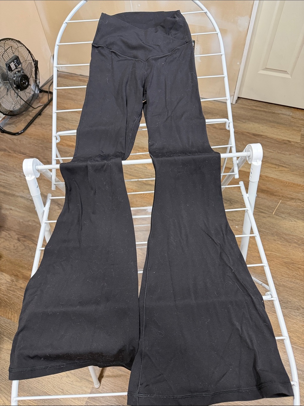 High-Rise Black Flare Leggings for Women